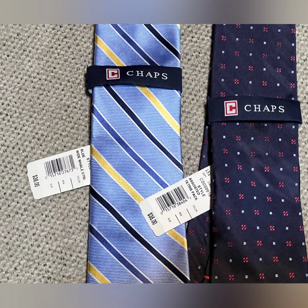 2 NWTS Chaps‎ Silk Men’s Neck Ties